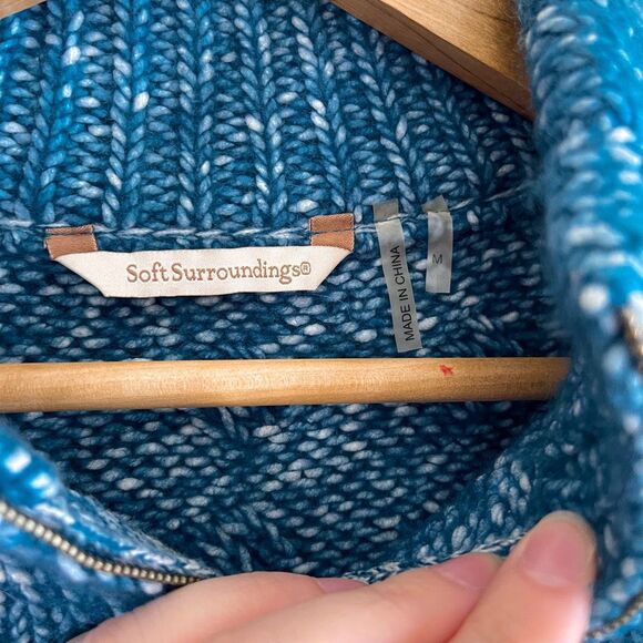 Soft Surroundings 1/4 Zip Sweater Size M - Picture 2 of 6